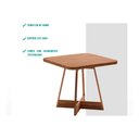 Ver imagem 5 de Mesa para Cozinha Átria 1593 Quadrada Aço C/tampo Madeirado 90x90cm Nogal/freijo Rose - Carraro