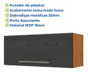 Ver imagem 3 de Armário Suspenso de Parede Organizador Cozinha Aéreo Preto