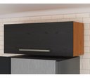 Ver imagem 2 de Armário Suspenso de Parede Organizador Cozinha Aéreo Preto