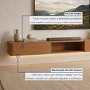 Ver imagem 6 de Rack para TV até 75 Polegadas com LED 2 Gavetas Suspenso 100% MDF 180cm Oslo Marrom