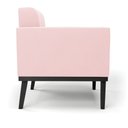 Ver imagem 7 de Poltrona Decorativa Karen Pés Fixo em Madeira Preto Suede Rosa Bebê G19 - Gran Belo