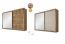 Ver imagem 2 de Guarda Roupa Casal com Espelho 2 Portas 4 Gavetas - Verona-amêndoa - Made Marcs