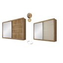 Ver imagem 2 de Guarda Roupa Casal com Espelho 2 Portas 4 Gavetas - Verona-amêndoa - Made Marcs