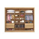 Ver imagem 3 de Guarda Roupa Casal com Espelho 2 Portas 4 Gavetas - Verona-amêndoa - Made Marcs