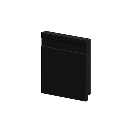 Rodape Poliestireno 10cm Preto Frisado 2,40m 51010 Arquitech