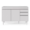 Ver imagem 3 de Balcão de Cozinha Lavanderia sem Tampo 02 Gavetas Beth Branco 120 cm - D’Rossi