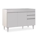 Ver imagem 1 de Balcão de Cozinha Lavanderia sem Tampo 02 Gavetas Beth Branco 120 cm - D’Rossi