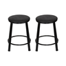 Kit 2 Banquetas Baixa Banco Cozinha Americana Balcão Bar Aço:preto/preto - 1