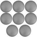 Ver imagem 1 de Kit 08 Assentos Redondo Banqueta Cadeira Estofados Poltronas H02 Corino Cinza 30 cm - Lyam Decor Ass