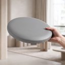 Ver imagem 4 de Kit 08 Assentos Redondo Banqueta Cadeira Estofados Poltronas H02 Corino Cinza 30 cm - Lyam Decor Ass