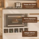 Ver imagem 3 de Armário de Cozinha Modulada Completa com Balcão e Rodapé 190cm Veneza Multimóveis MP2454 Branco