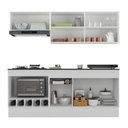 Ver imagem 5 de Armário de Cozinha Modulada Completa com Balcão e Rodapé 190cm Veneza Multimóveis MP2454 Branco