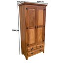 Ver imagem 2 de Guarda Roupa 2 Portas em Madeira de Demolição Sudeste Rústico