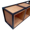 Ver imagem 4 de Prateleira Suspensa de Madeira e Ferro Estilo Industrial - Ferro Preto e Madeira Castanheira