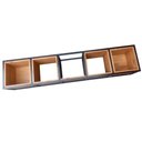 Ver mais imagens de Prateleira Suspensa de Madeira e Ferro Estilo Industrial - Ferro Preto e Madeira Castanheira