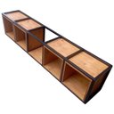 Ver imagem 7 de Prateleira Suspensa de Madeira e Ferro Estilo Industrial - Ferro Preto e Madeira Castanheira