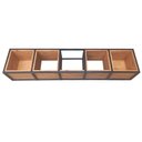 Ver imagem 2 de Prateleira Suspensa de Madeira e Ferro Estilo Industrial - Ferro Preto e Madeira Castanheira