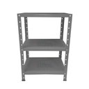 Ver imagem 5 de Estante de Aço Cinza Mini com 3 Prateleiras 45x27cm 45kg Coluna Bipartida para Quarto Escritório