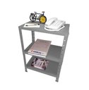 Ver imagem 4 de Estante de Aço Cinza Mini com 3 Prateleiras 45x27cm 45kg Coluna Bipartida para Quarto Escritório
