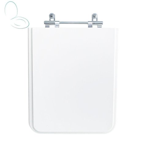 Assento Sanitário Tampa de Vaso Branco Mdf Laqueado Square para Bacia Incepa