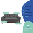 Ver imagem 5 de Kit Sofá 2 Lugares e 1 Poltrona Luxo Moderno Sala de Estar Linho Samuel