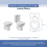 Tampa Vaso Sanitário Poliester Acrilico Laura Branco para Bacia Roca - 3