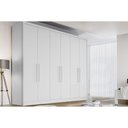 Ver imagem 1 de Guarda Roupa 6 Portas e 4 Gavetas New Vértice/messina Branco - Novo Horizonte