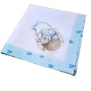 Ver imagem 3 de Kit 4 Guardanapo de Tecido Oxford Balão Coelho da Páscoa Azul 40cmx40cm