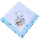 Ver imagem 1 de Kit 4 Guardanapo de Tecido Oxford Balão Coelho da Páscoa Azul 40cmx40cm