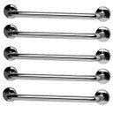 Ver imagem 1 de Barra Alça Apoio Kit 5 Uni Aço Inox 40Cm Suporte Anti Queda Acidentes Idoso Gestante Cadeirante Pcd 
