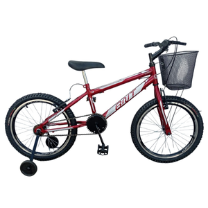 BICICLETA ARO 20 BNT CISSY MTB FREIO VBRAKE FEM RODA LATERAL:Vermelho com Branco