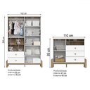 Ver imagem 4 de Quarto de Bebê Completo Ternura 5 Portas 5 Gavetas Ie191 Branco/jequitibá - Henn