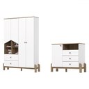 Ver imagem 2 de Quarto de Bebê Completo Ternura 5 Portas 5 Gavetas Ie191 Branco/jequitibá - Henn