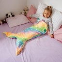 Ver imagem 5 de Cobertor Infantil Cauda de Sereia Manta Saco de Dormir Linda
