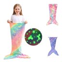 Ver imagem 2 de Cobertor Infantil Cauda de Sereia Manta Saco de Dormir Linda