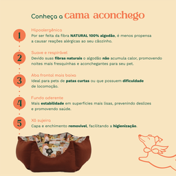 Caminhas de Cachorro 100% Algodão - Noites Tranquilas e Revigorantes - Resistente e Antiderrapante - 5