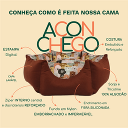 Caminhas de Cachorro 100% Algodão - Noites Tranquilas e Revigorantes - Resistente e Antiderrapante - 6