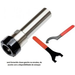 Kit Porta Pinças Er40 Haste Paralela 25x50mm + Chave - 2