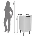 Ver imagem 4 de Balcão para Cozinha 40cm 1 Porta Mdf Branco Cz3303