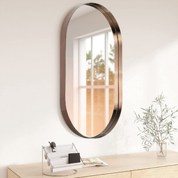 Espelho Oval com Moldura em Metal 80 x 50 cm - 1