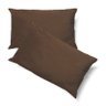 Conjunto Porta Travesseiro em Veludo Liso Várias Cores Cor:marrom Camurça - 1