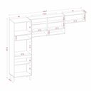 Ver imagem 2 de Cozinha Compacta Aurora com 6 Portas e 4 Nichos Cinamomo Branco Aramóveis