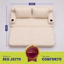 Ver imagem 3 de Sofá Cama Nami 1,50m Xpand Tech Tecido Bouclê Bege Claro Cama Inbox