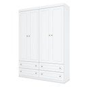 Ver imagem 3 de Berço Tutto New e Guarda Roupa Infantil Americano 4 Portas Branco Fosco com Colchão Ortobom - Matic