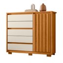 Ver imagem 1 de Cômoda Sapateira Ripada Mallet Cinamomo Off White