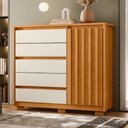 Ver imagem 3 de Cômoda Sapateira Ripada Mallet Cinamomo Off White