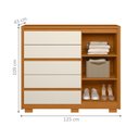 Ver imagem 2 de Cômoda Sapateira Ripada Mallet Cinamomo Off White