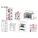 Ver imagem 4 de Quarto de Bebê Completo com Berço 3 em 1 para Colchão 130x60cm Confete Multimóveis MP4910