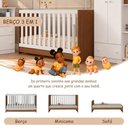 Ver imagem 3 de Quarto de Bebê Completo com Berço 3 em 1 para Colchão 130x60cm Confete Multimóveis MP4910