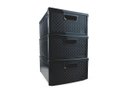 Ver imagem 3 de Kit 3 Gaveteiro Modular Empalhável Organizador Multiuso Rattan Plástico Resistente 1 Unidade Cor:Pre